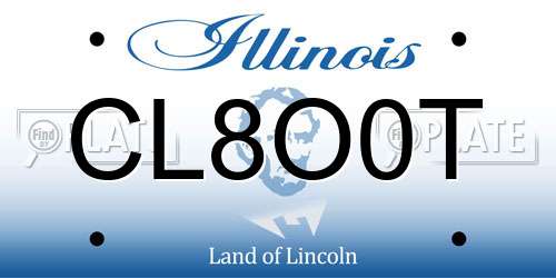 CL8O0T Illinois License Plate