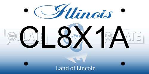 CL8X1A Illinois License Plate
