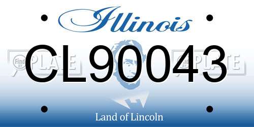 CL90043 Illinois License Plate