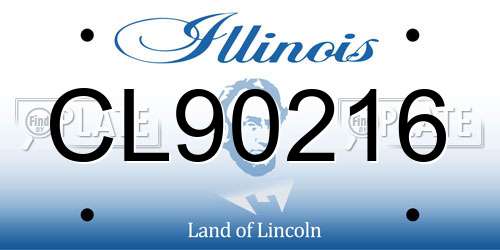 CL90216 Illinois License Plate