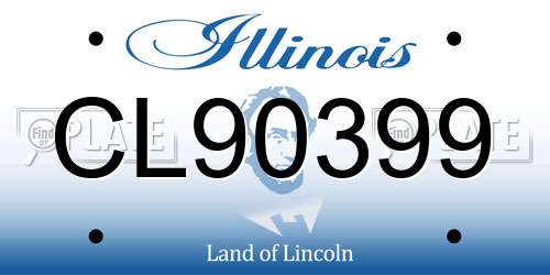 CL90399 Illinois License Plate