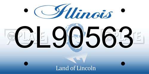 CL90563 Illinois License Plate