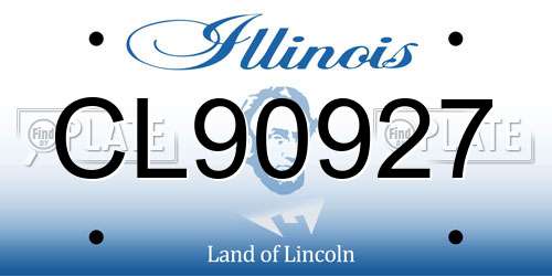 CL90927 Illinois License Plate