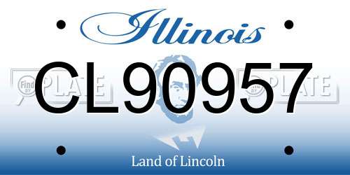 CL90957 Illinois License Plate