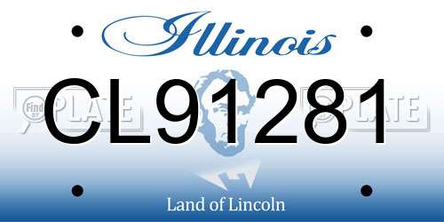 CL91281 Illinois License Plate