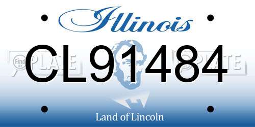 CL91484 Illinois License Plate