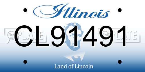 CL91491 Illinois License Plate