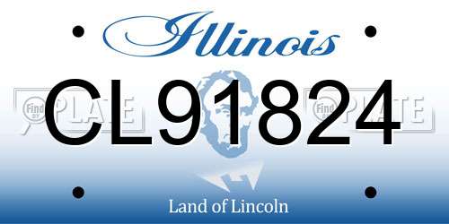 CL91824 Illinois License Plate