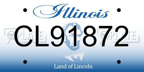 CL91872 Illinois License Plate