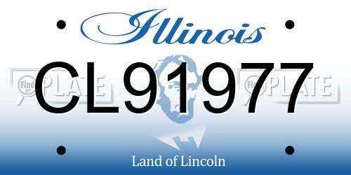 CL91977 Illinois License Plate