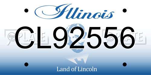 CL92556 Illinois License Plate