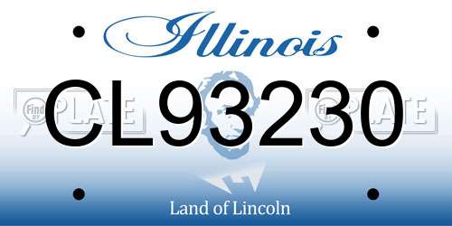 CL93230 Illinois License Plate