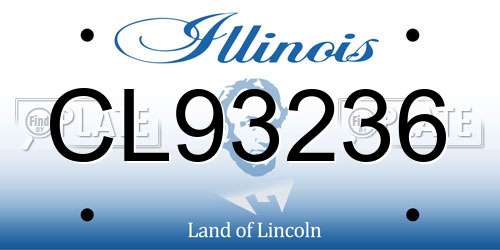 CL93236 Illinois License Plate