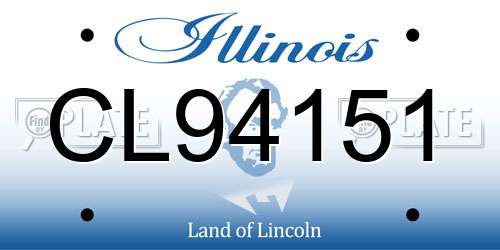CL94151 Illinois License Plate