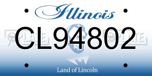 CL94802 Illinois License Plate