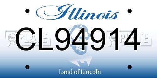 CL94914 Illinois License Plate