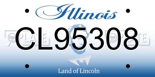 CL95308 Illinois License Plate