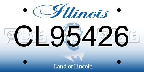 CL95426 Illinois License Plate