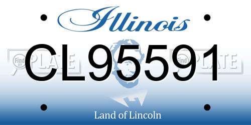 CL95591 Illinois License Plate