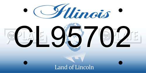 CL95702 Illinois License Plate