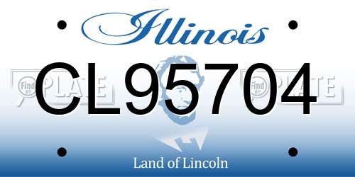 CL95704 Illinois License Plate