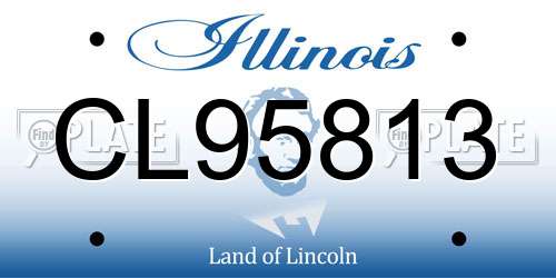 CL95813 Illinois License Plate