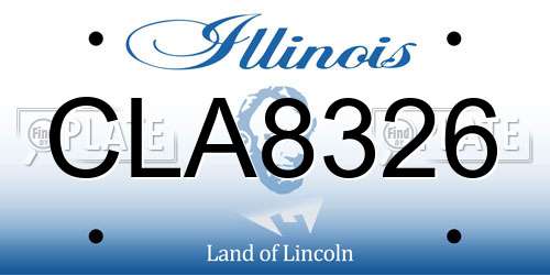 CLA8326 Illinois License Plate