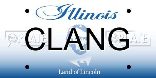 CLANG Illinois License Plate