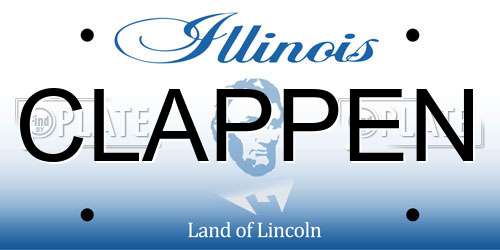 CLAPPEN Illinois License Plate