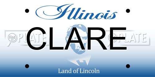 CLARE Illinois License Plate