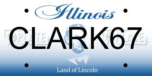 CLARK67 Illinois License Plate