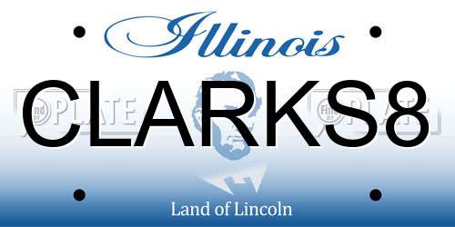 CLARKS8 Illinois License Plate