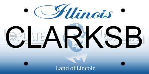 CLARKSB Illinois License Plate