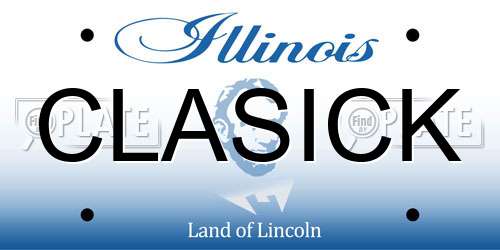 CLASICK Illinois License Plate