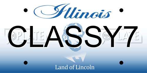 CLASSY7 Illinois License Plate