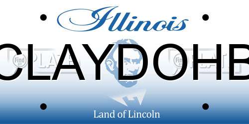 CLAYDOHB Illinois License Plate