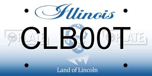 CLB00T Illinois License Plate