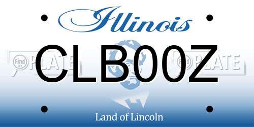 CLB00Z Illinois License Plate