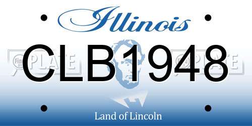 CLB1948 Illinois License Plate