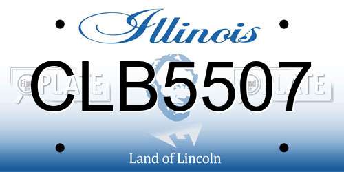CLB5507 Illinois License Plate