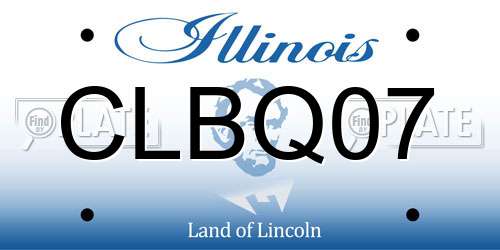 CLBQ07 Illinois License Plate