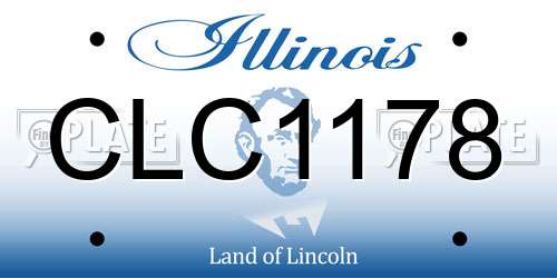 CLC1178 Illinois License Plate