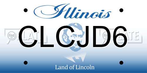 CLCJD6 Illinois License Plate