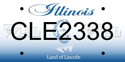 CLE2338 Illinois License Plate