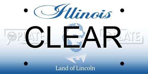 CLEAR Illinois License Plate