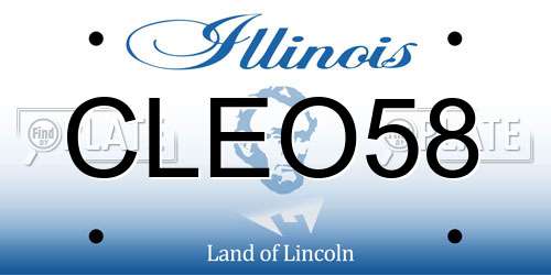 CLEO58 Illinois License Plate