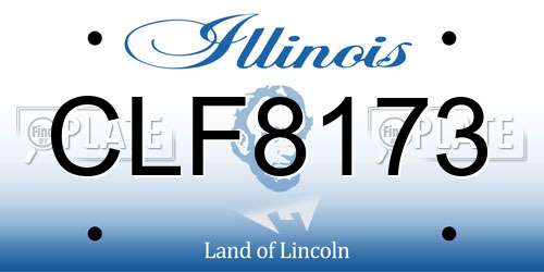CLF8173 Illinois License Plate