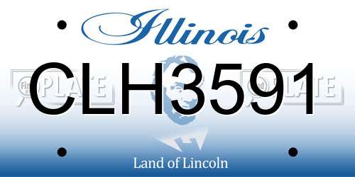 CLH3591 Illinois License Plate