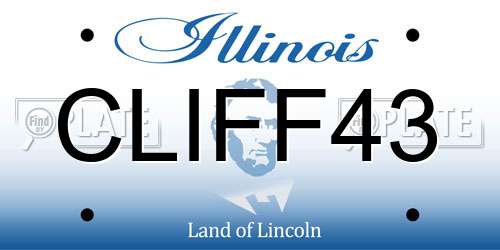 CLIFF43 Illinois License Plate