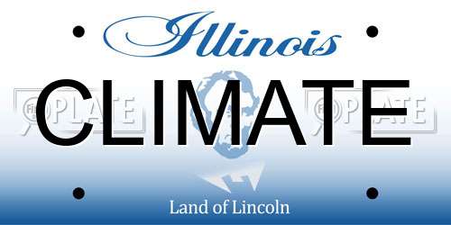 CLIMATE Illinois License Plate